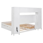 Struttura letto matrimoniale queen size con contenitore e prese integrate