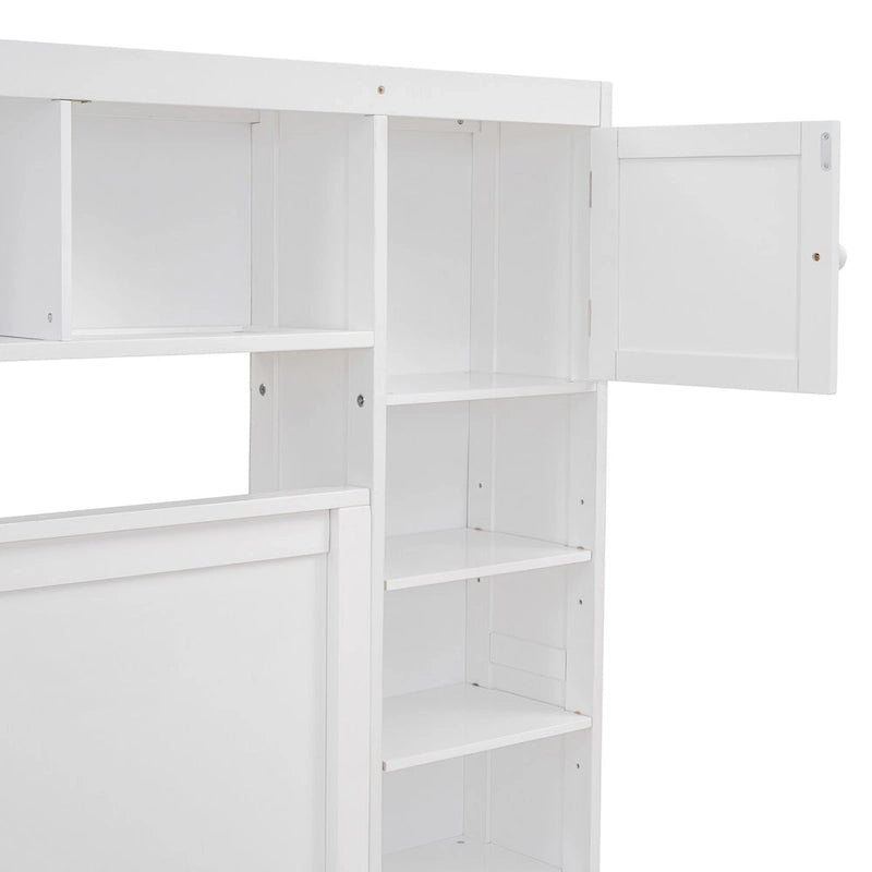 Struttura letto matrimoniale queen size con contenitore e prese integrate