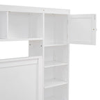 Struttura letto matrimoniale queen size con contenitore e prese integrate