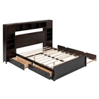 Struttura letto matrimoniale queen size con contenitore e prese integrate