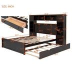 Struttura letto matrimoniale queen size con contenitore e prese integrate