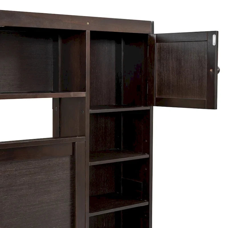 Struttura letto matrimoniale queen size con contenitore e prese integrate