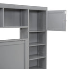 Struttura letto matrimoniale queen size con contenitore e prese integrate