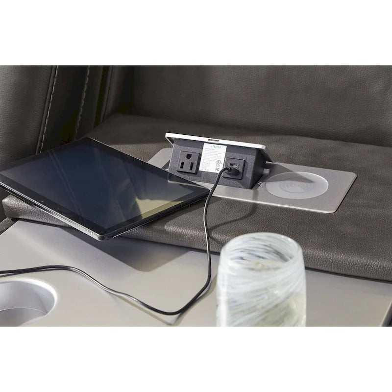 Divano Reclinabile Elettrico con Luci LED e Ricarica USB