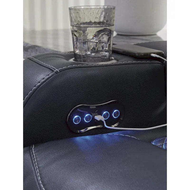 Divano Reclinabile Elettrico con Luci LED e Ricarica USB