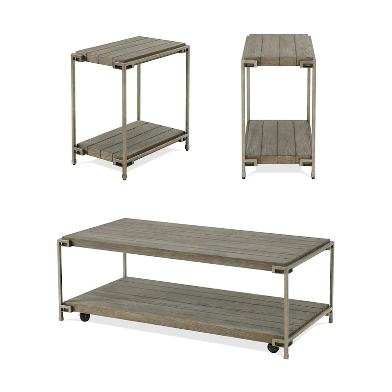 Set da 3 tavoli per salotto (1 tavolino da caffè + 2 tavolini laterali)