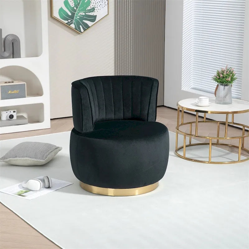 Poltrona a botte girevole in velluto
