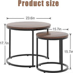 Set di 2 tavolini nidificanti