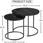 Set di 2 tavolini nidificanti