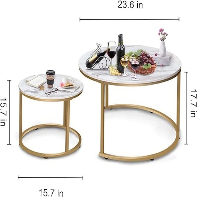 Set di 2 tavolini nidificanti