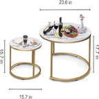 Set di 2 tavolini nidificanti