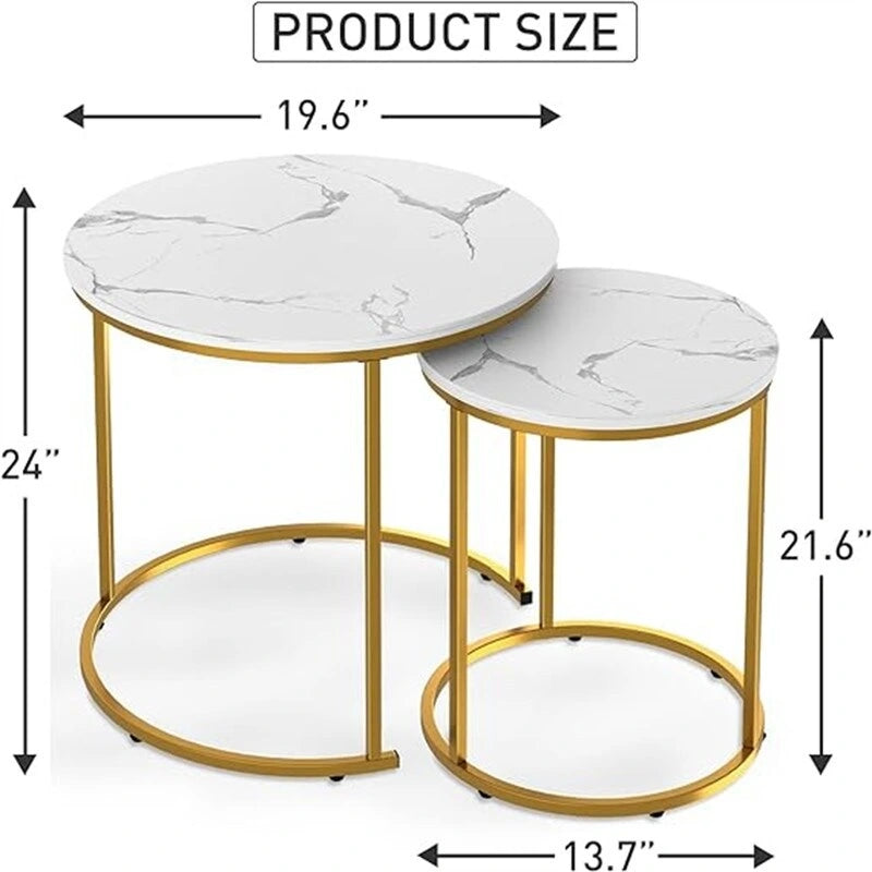 Set di 2 tavolini nidificanti