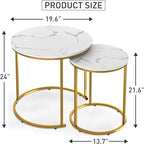 Set di 2 tavolini nidificanti