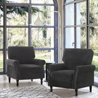 Poltroncina di design imbottita con borchie decorative